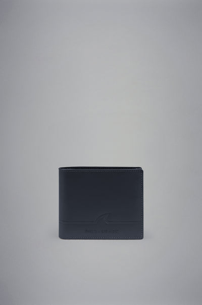 Paul & Shark Fin Embossed Leather Wallet | Navy