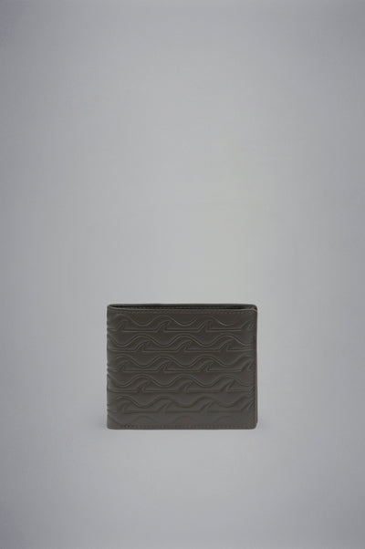 Paul & Shark Monogram Leather Coin Wallet | Olive