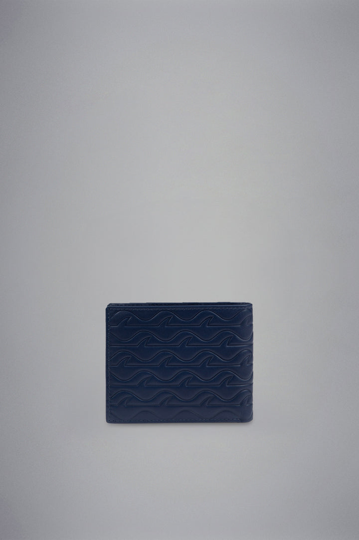 Paul & Shark Monogram Leather Wallet | Navy