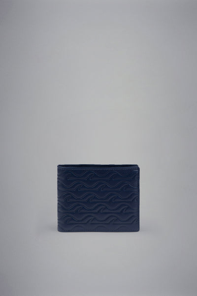 Paul & Shark Monogram Leather Wallet | Navy
