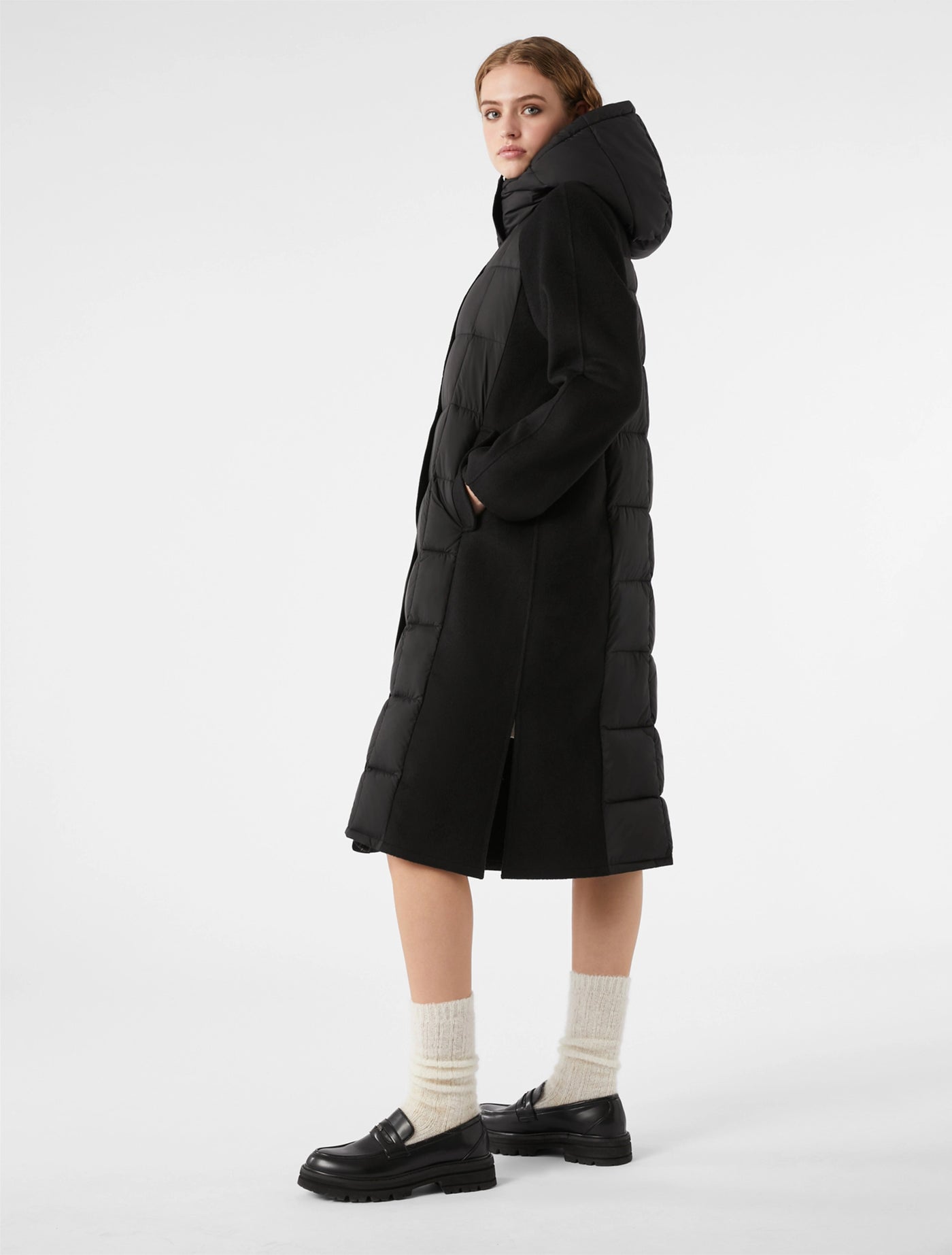 PennyBlack Technical Fabric and Cloth Coat Nuoro | Black