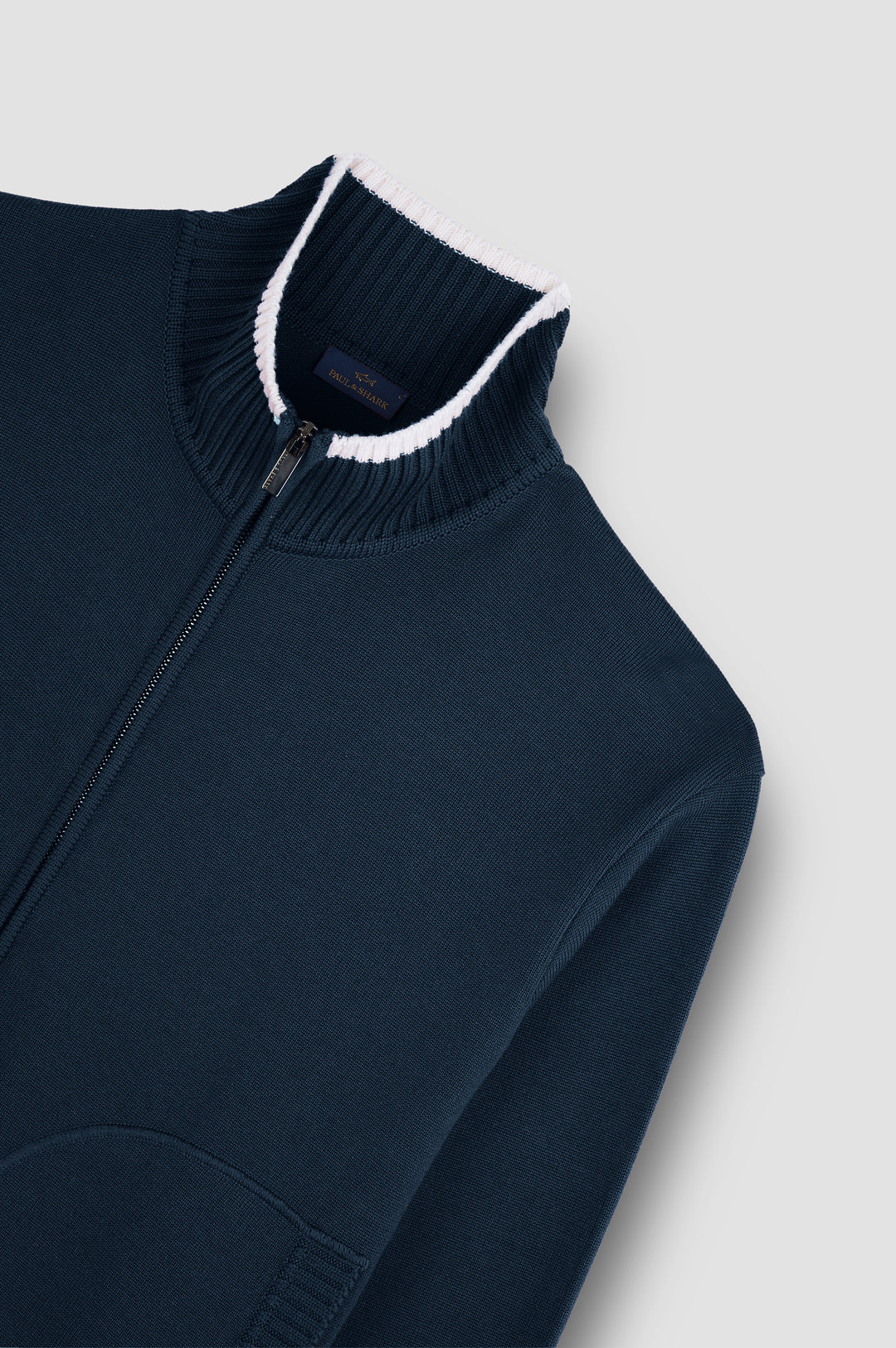 Paul & Shark Soft Cool Touch Wool Cardigan | Navy