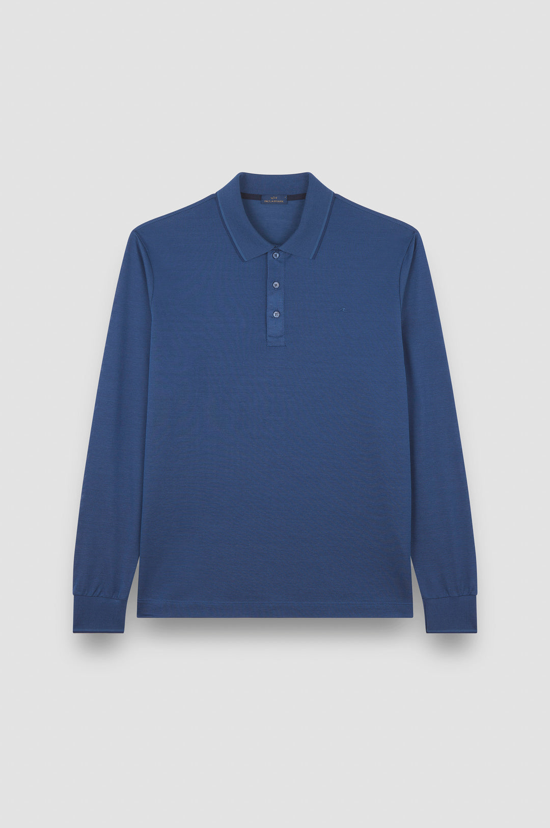 Paul & Shark Embroidered Fin Two Tone Cotton Piqué Polo | Navy