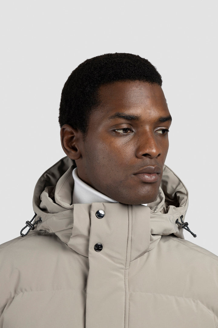 Paul & Shark Re-shark Typhoon Stretch Re-Goose Down Parka | Beige