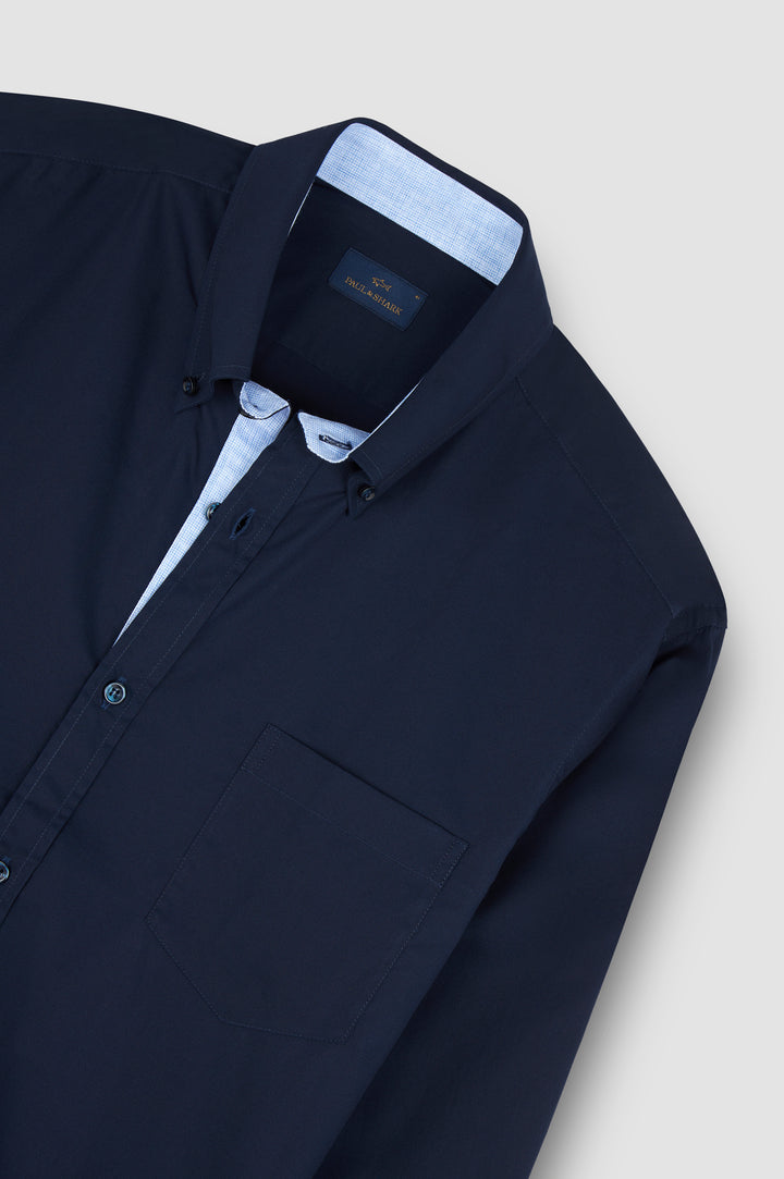 Paul & Shark Cotton Poplin Shirt | Navy