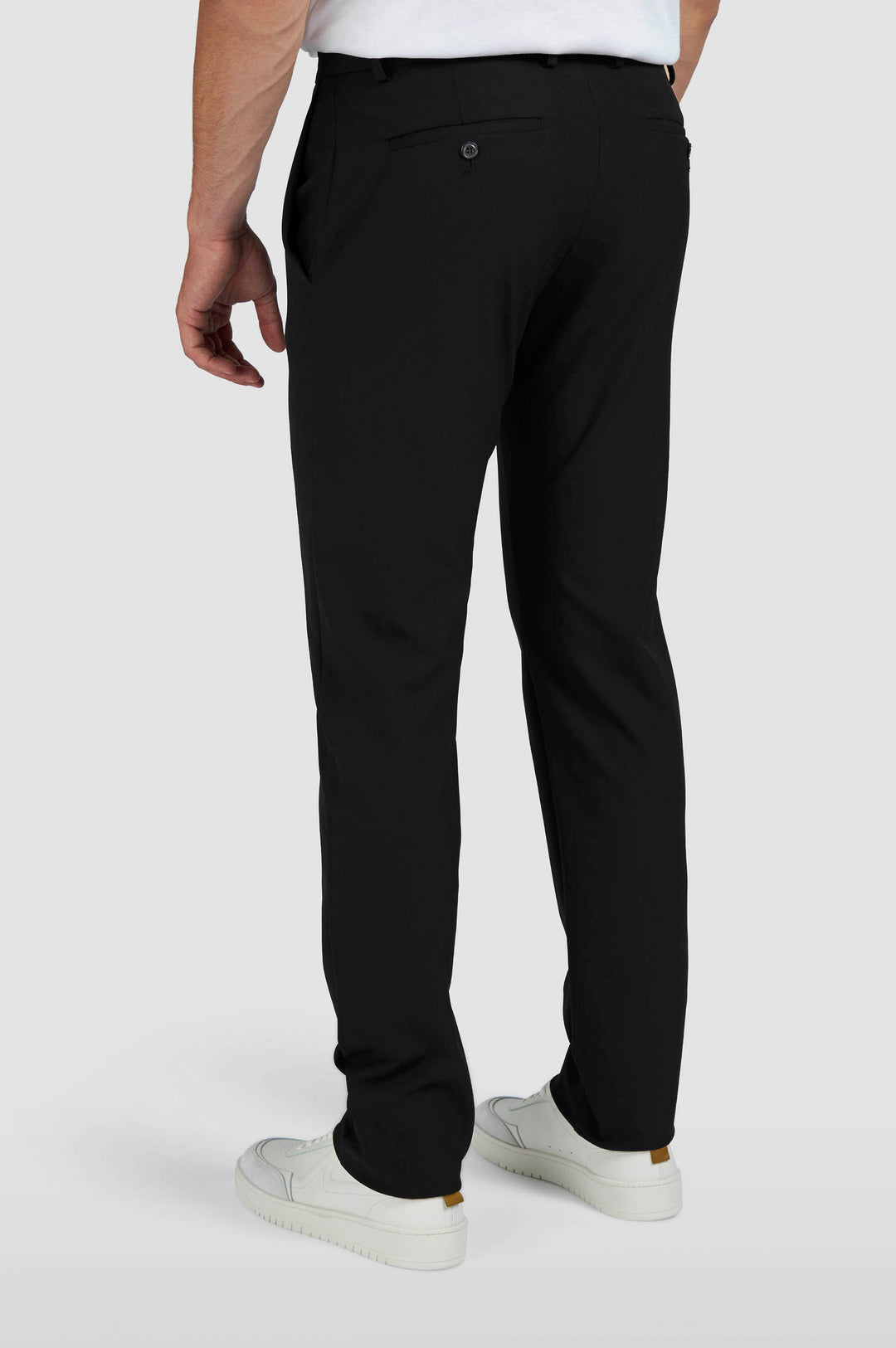 Paul & Shark Dynamic Stretch Nylon Regular fit Chino with Shark Fin | Black