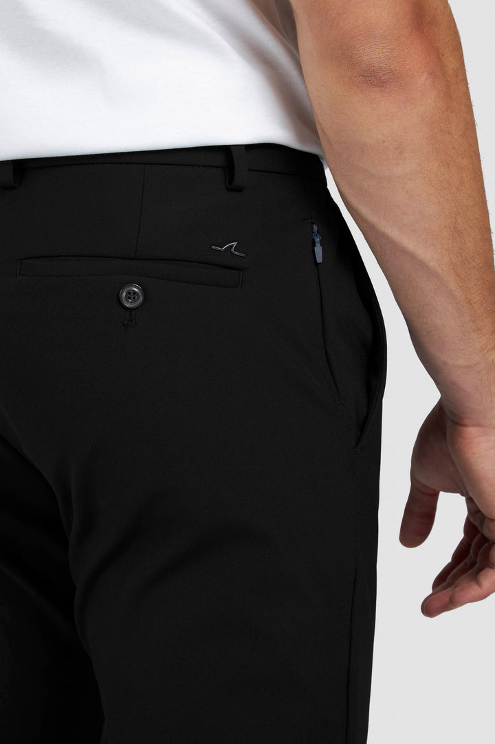 Paul & Shark Dynamic Stretch Nylon Regular fit Chino with Shark Fin | Black