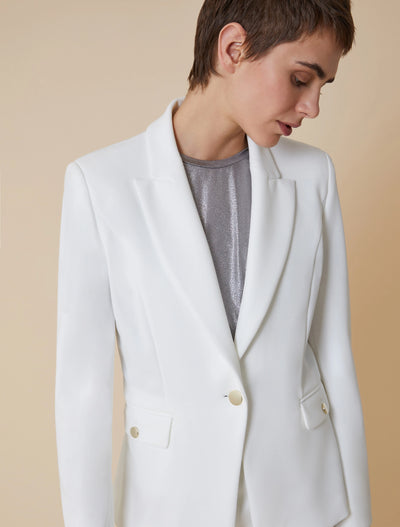 PennyBlack Slim Fit Jersey Blazer | White