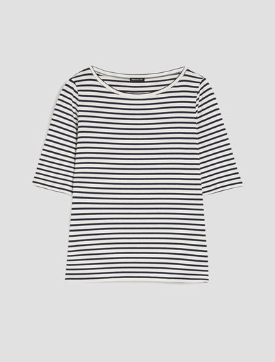 PennyBlack Boat Neck T-shirt | Navy/White