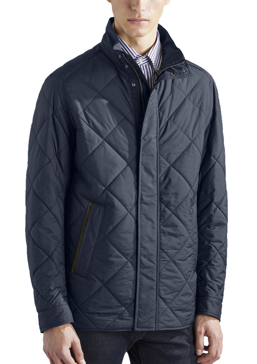 Paul & Shark Save The Sea Quilted Jacket with Alcantara® | Navy