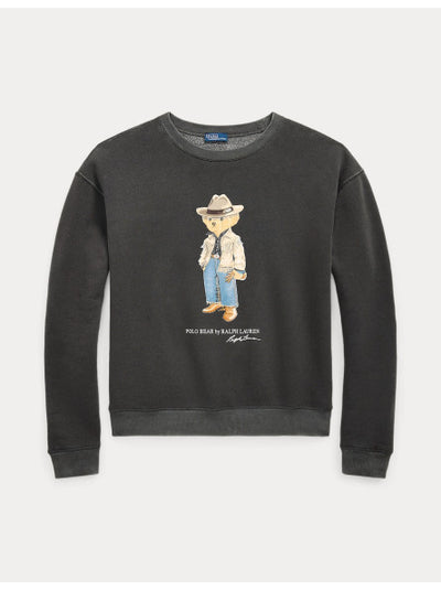 Ralph Lauren Polo Bear Round Neck Sweatshirt | Pebble Black