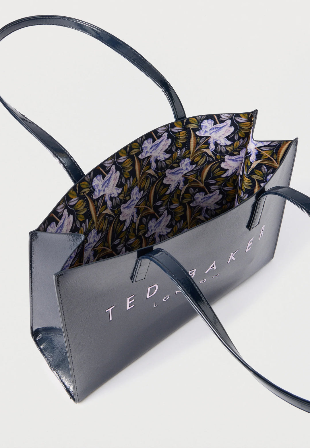 Ted Baker Camiyla Elongated Printed Crinkle Icon Bag | Navy