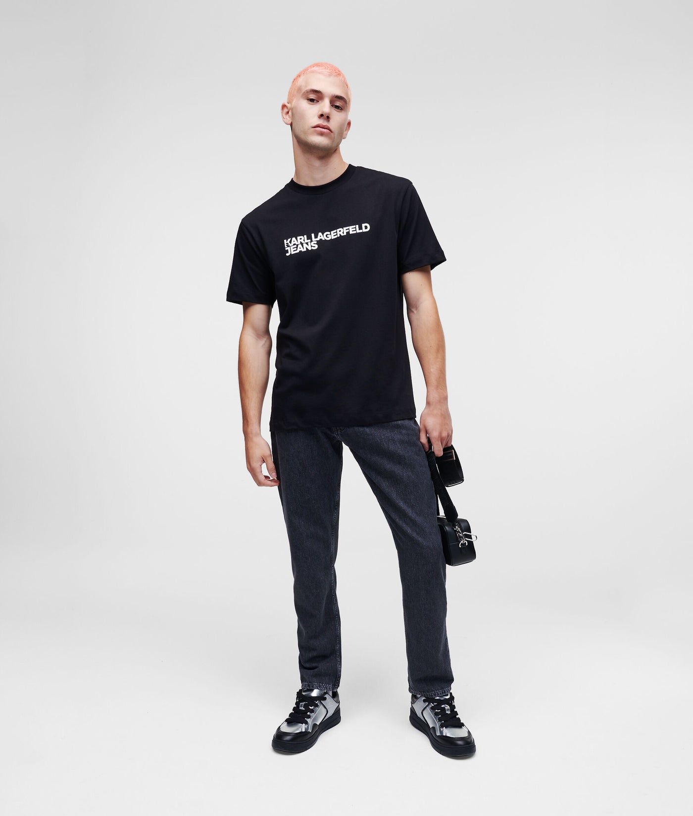 Karl Lagerfeld Logo Regular Fit T-shirt | Black