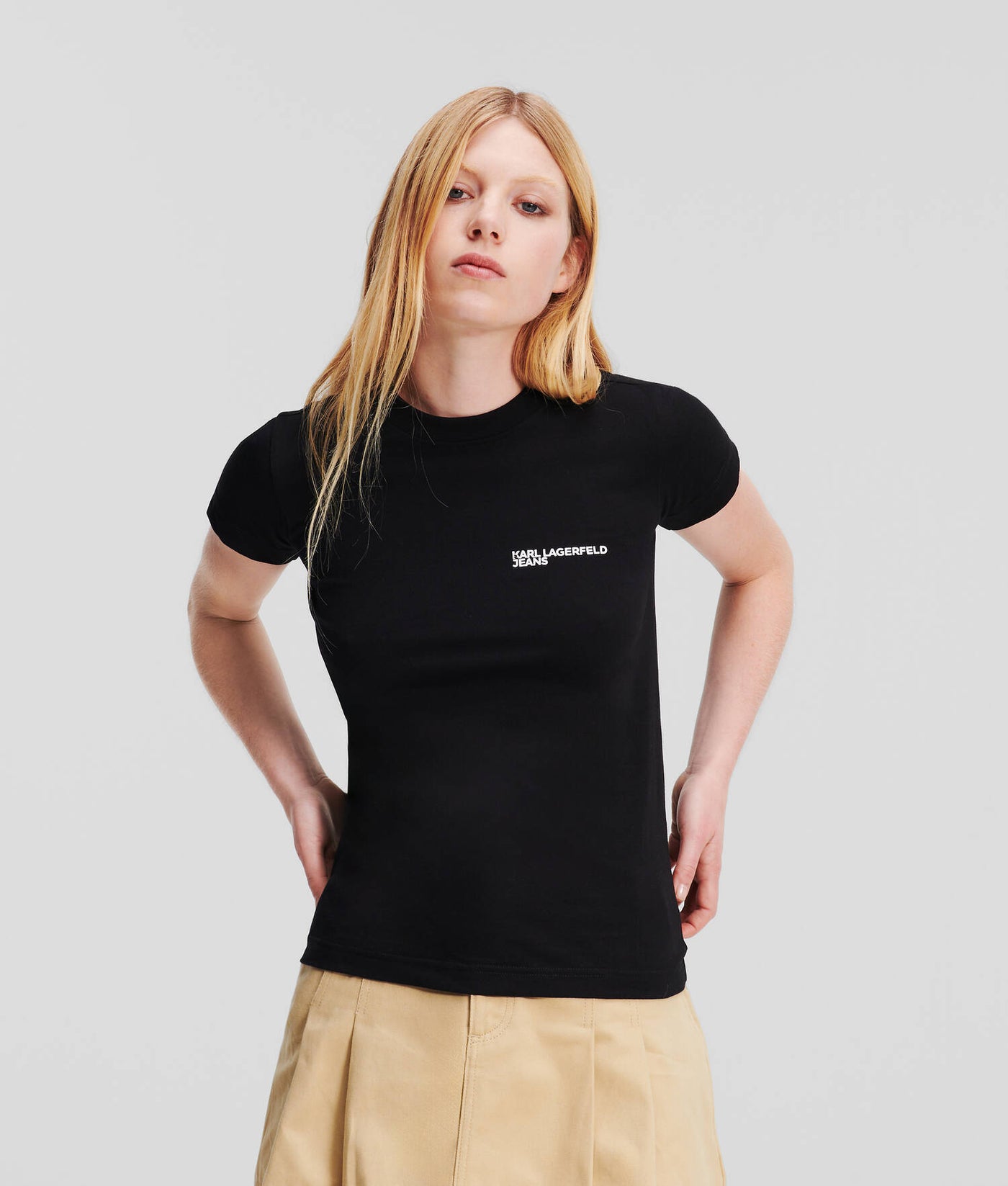 Karl Lagerfeld Logo Slim Fit T-shirt | Black