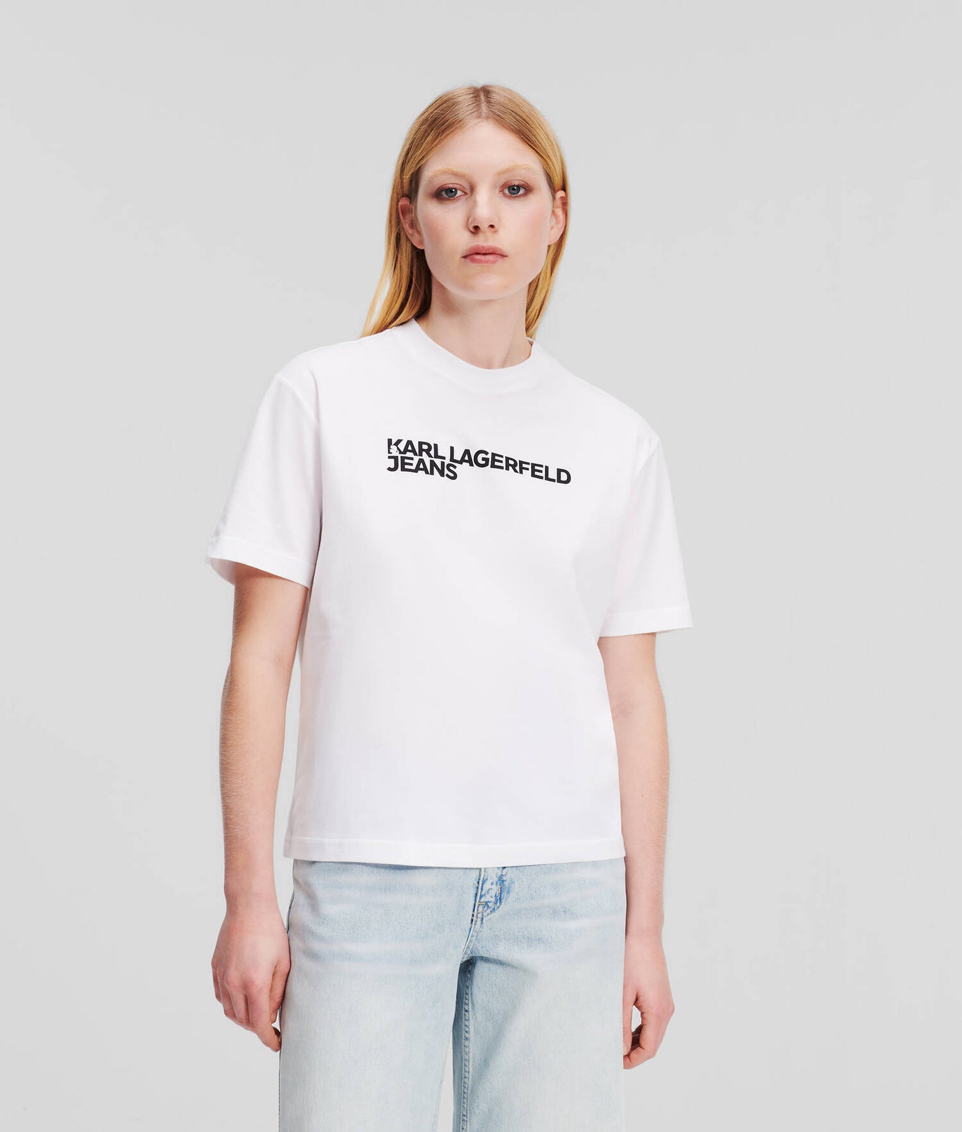 Karl Lagerfeld Logo Regular Fit T-shirt | White