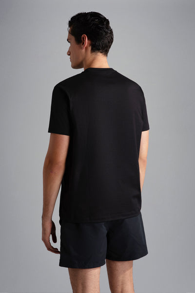Paul & Shark Cotton Jersey T-shirt with Prints | Black