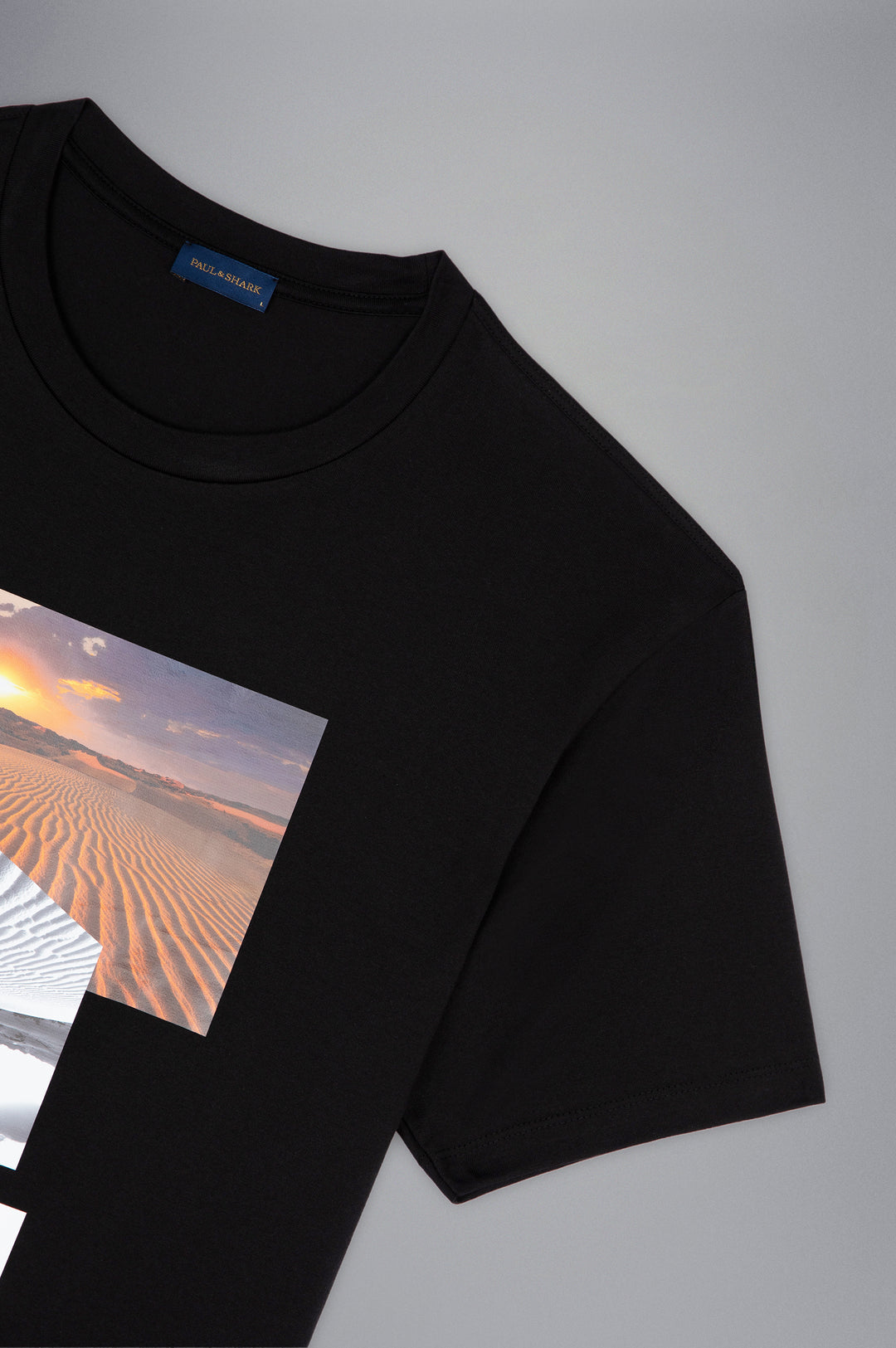 Paul & Shark Cotton Jersey T-shirt with Prints | Black