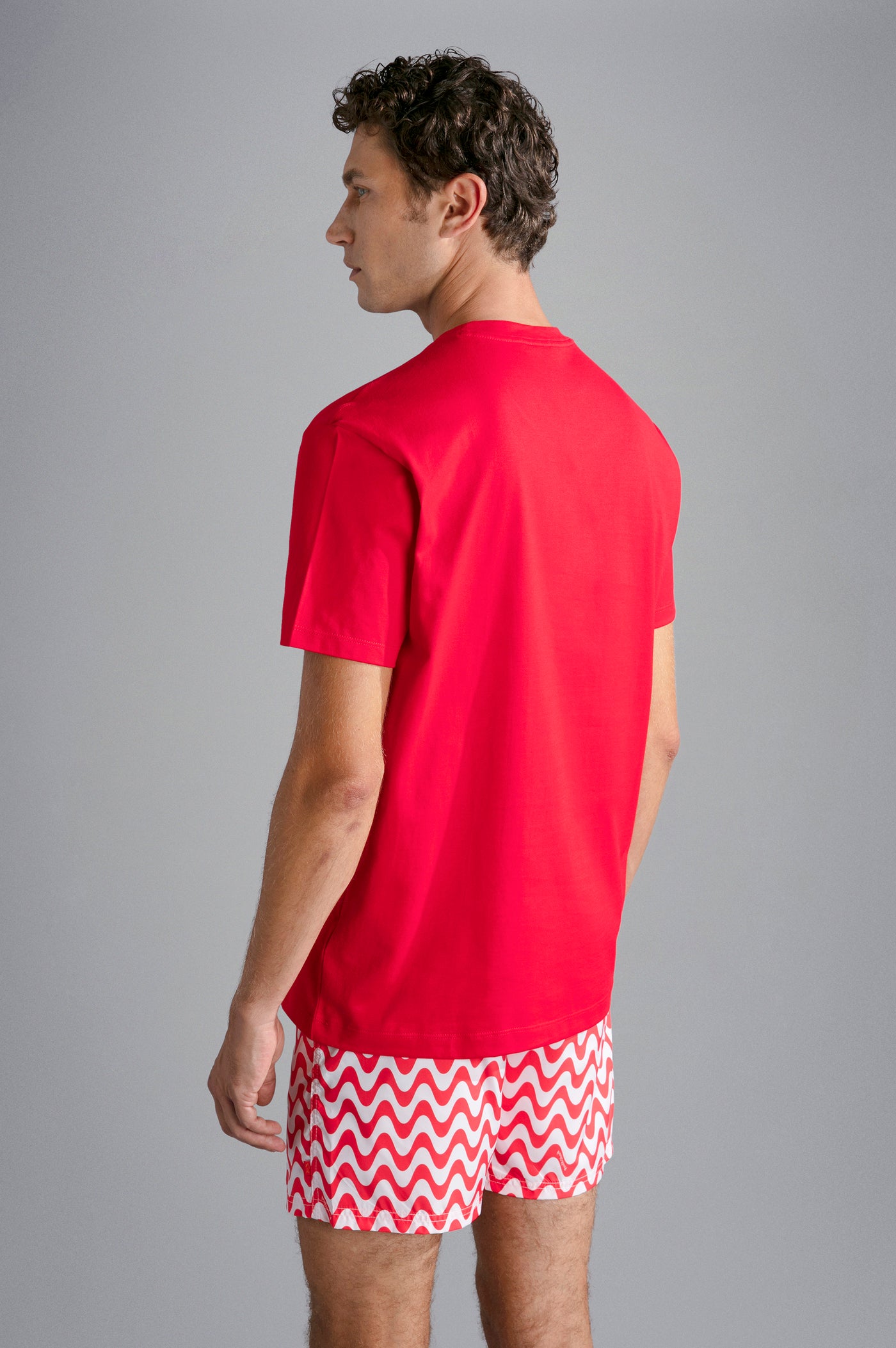 Paul & Shark Cotton T-shirt with Year of the Dragon Print | Red