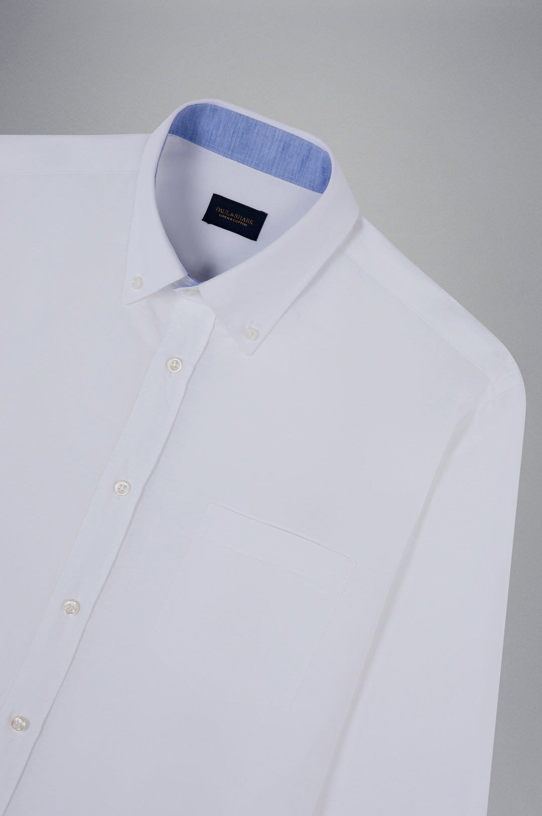 Paul & Shark Linen and Cotton Shirt | White