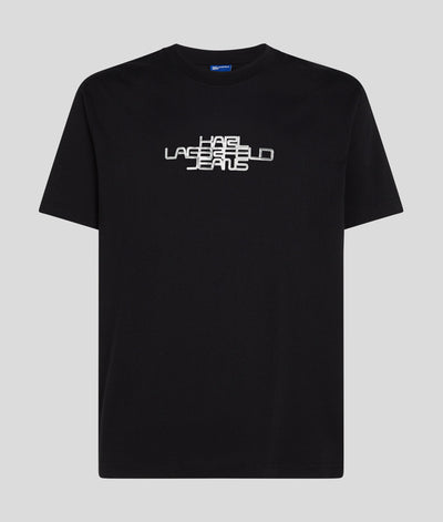 Karl Lagerfeld Foil Logo Regular Fit T-shirt | Black