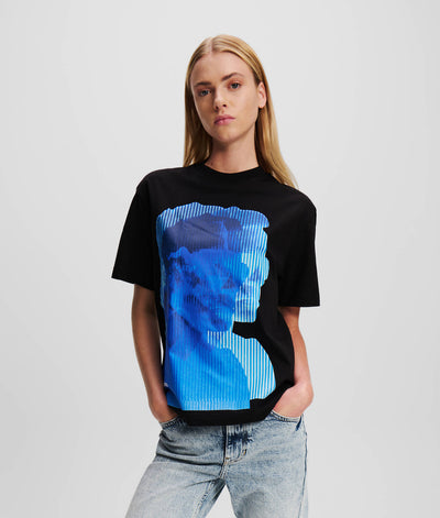 Karl Lagerfeld Print Regular Fit T-shirt | Black