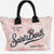 MC2 Saint Barth Vanity Canvas Bag | Pink/White