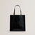Ted Baker Croccon Large Croc Texture Icon Tote Bag | Jet Black