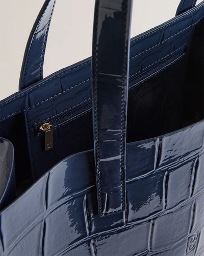 Ted Baker Croccon Croc Detail Large Icon Bag | Dark Blue