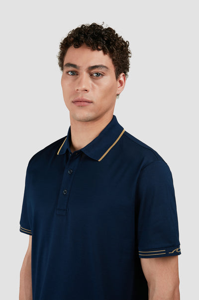 Paul & Shark Fine Piqué Cotton Polo Shirt | Navy