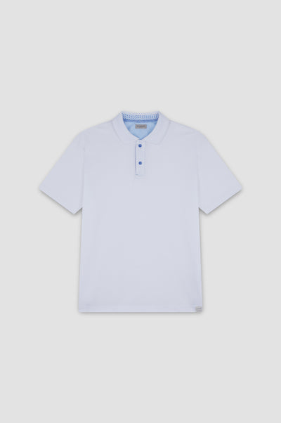 Paul & Shark Riviera Linen Details XSoft Cotton Polo Shirt | White