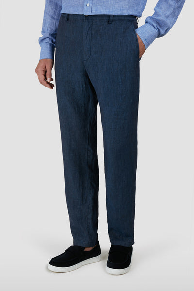 Paul & Shark Linen Drawstring Trousers | Navy