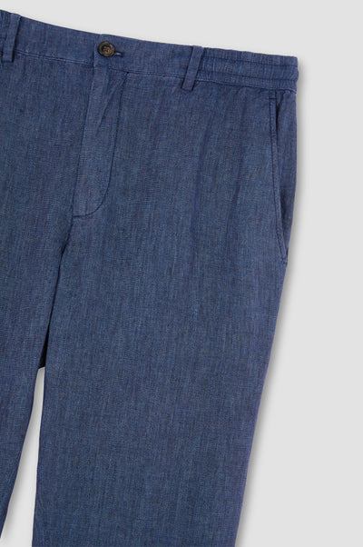 Paul & Shark Linen Drawstring Trousers | Navy