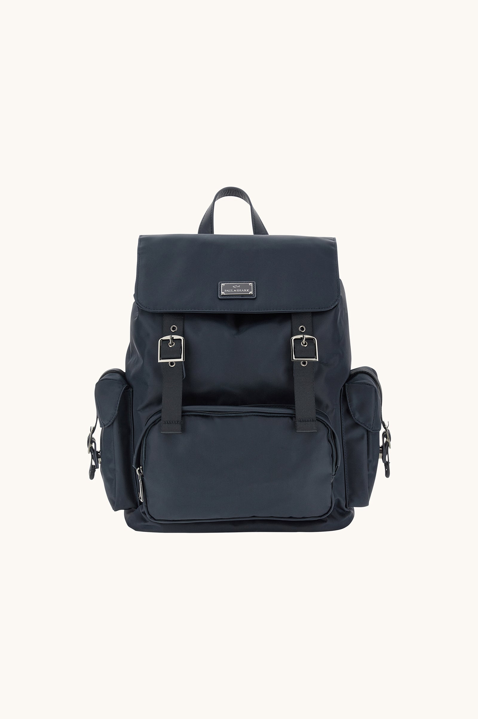 Paul & Shark Milano Nylon Backpack with Leather Trims | Navy