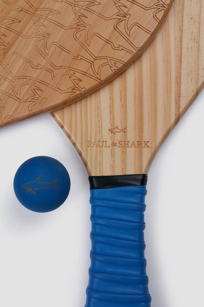 Paul & Shark Racket Set | Tan/Blue