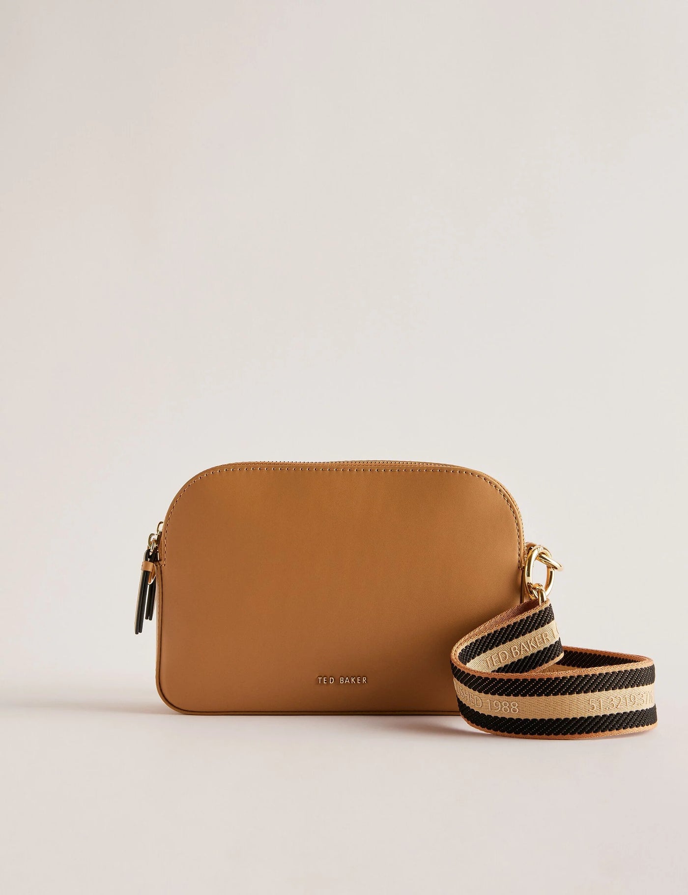 Ted Baker Darcelo Leather Double Zip Crossbody Camera Bag | Taupe