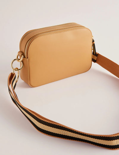 Ted Baker Darcelo Leather Double Zip Crossbody Camera Bag | Taupe