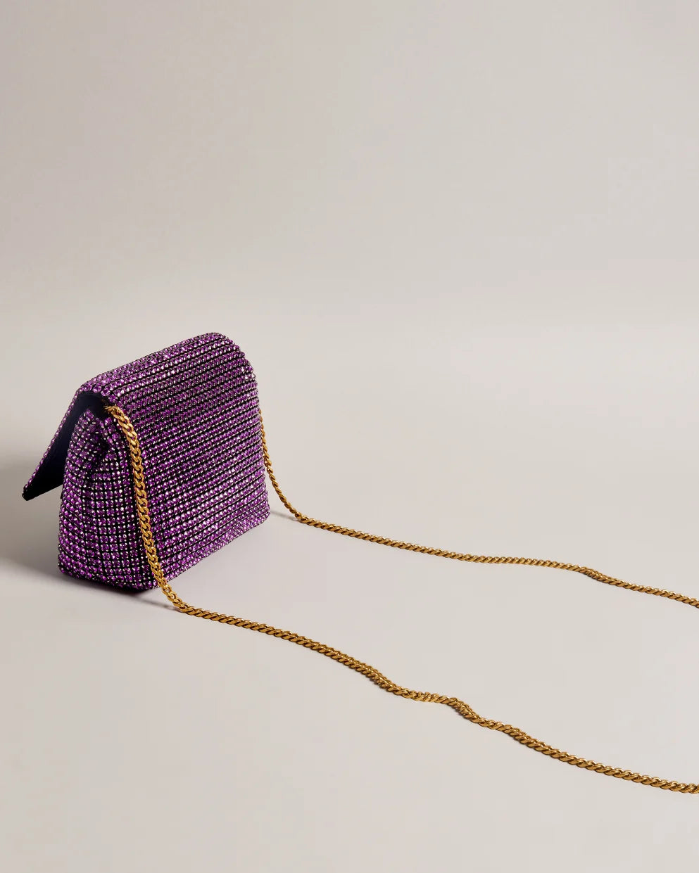 Ted Baker Gliters Crystal Mini Cross Body Bag | Mid Purple