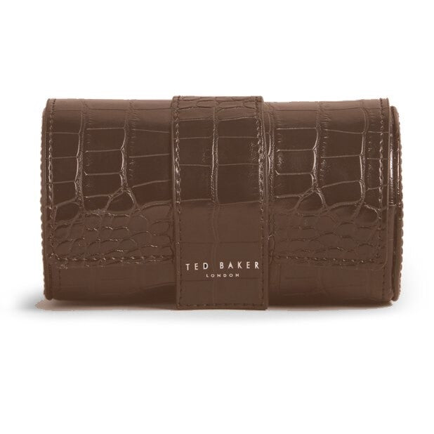 Ted Baker Cliive Croc Effect Watch Roll Case | Brown Chocolate