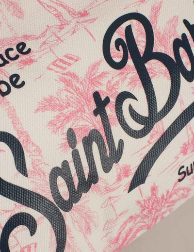 MC2 Saint Barth Vanity Canvas Bag | Pink/White