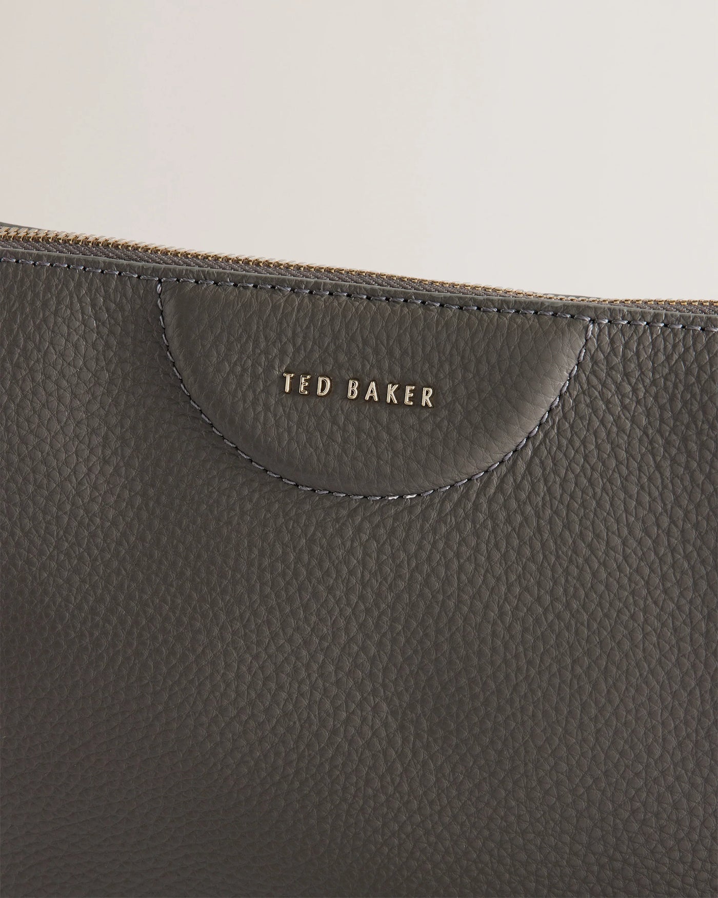 Ted Baker Esille Branded Webbing Crossbody Leather Bag | Mid Grey
