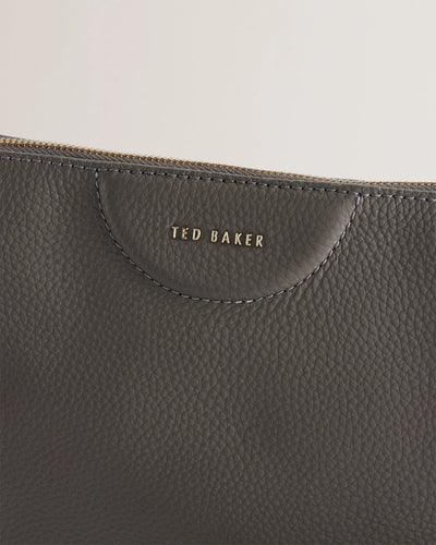 Ted Baker Esille Branded Webbing Crossbody Leather Bag | Mid Grey