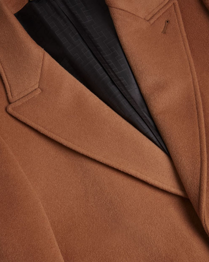 Ted Baker Wilding Wool Blend Overcoat | Tan