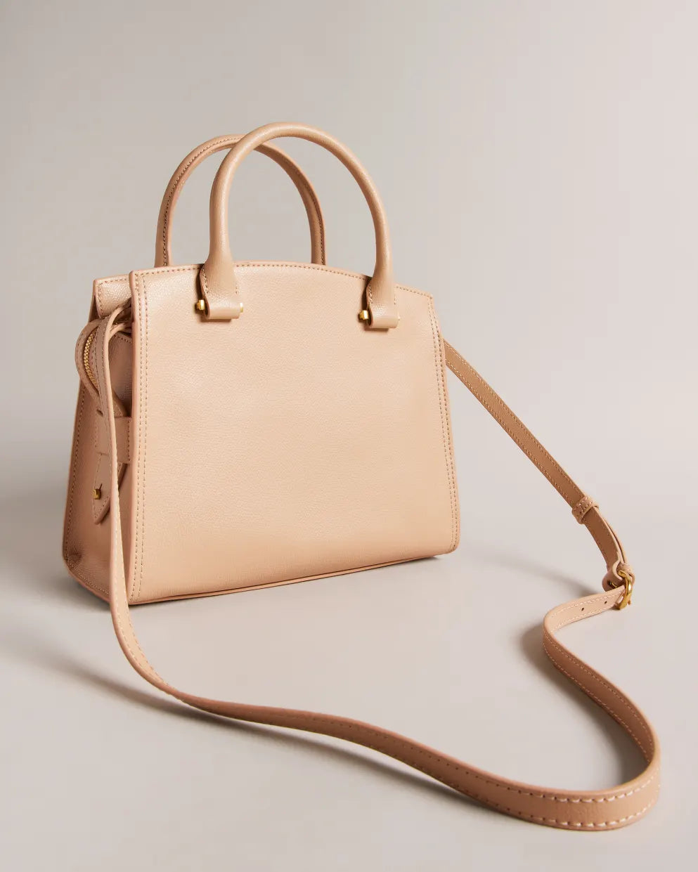 Ted Baker Myfair Medium Leather Padlock Handbag | Taupe