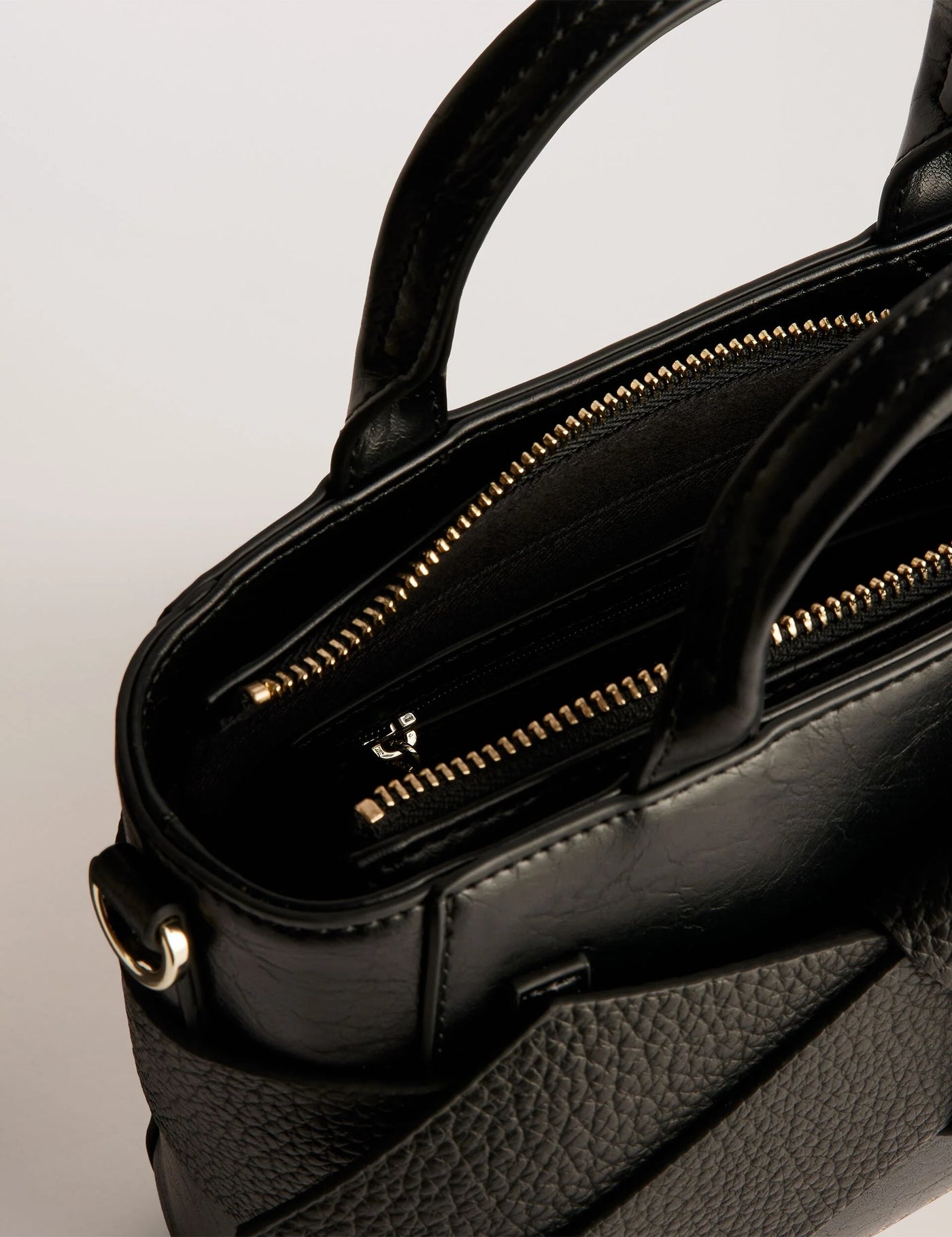 Ted Baker Jimisie Mini Knot Bow Faux Leather Tote Bag | Black