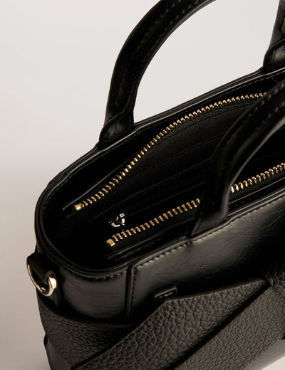 Ted Baker Jimisie Mini Knot Bow Faux Leather Tote Bag | Black