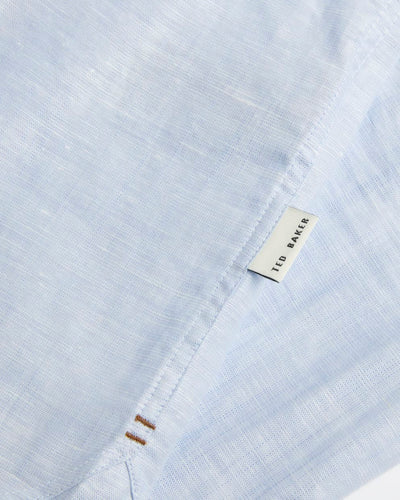 Ted Baker Romeos Long Sleeve Linen Cotton Shirt | Light Blue