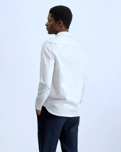 Ted Baker Romeos Long Sleeve Linen Cotton Shirt | White