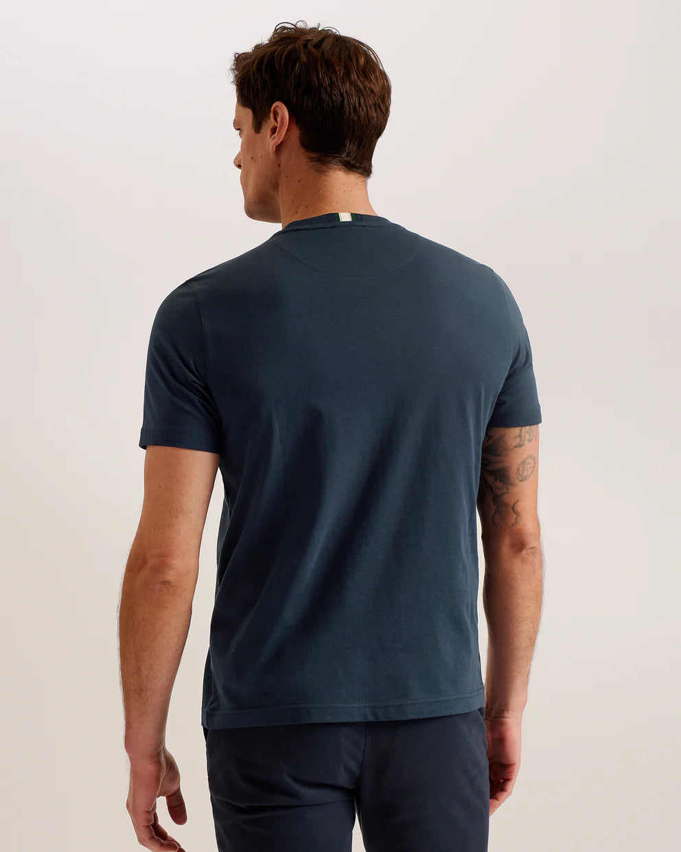 Ted Baker Wiskin Branded Regular Fit T-Shirt | Navy