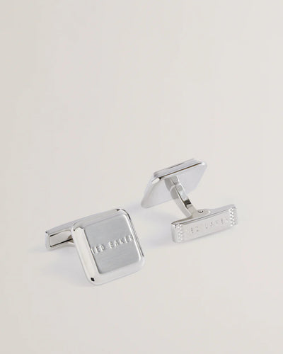 Ted Baker Tedly Branded Cufflinks | Silver