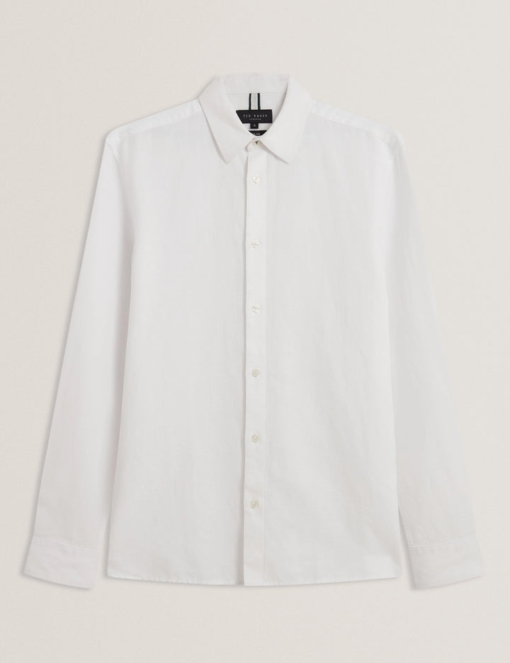 Ted Baker Zafra Regular Linen Shirt | White